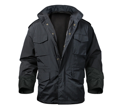 Rothco Black Nylon Lightweight M-65 Jacket - 8644