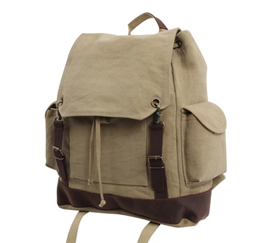 Rothco Khaki Vintage Expedition Rucksack - 8708