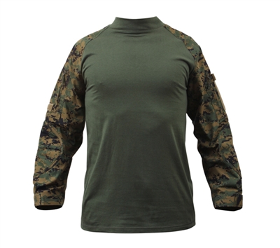 Rothco Woodland Digital Camo Combat Shirt - 90005