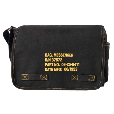 Rothco Canvas Messenger Bag With Military Stencil - 91181