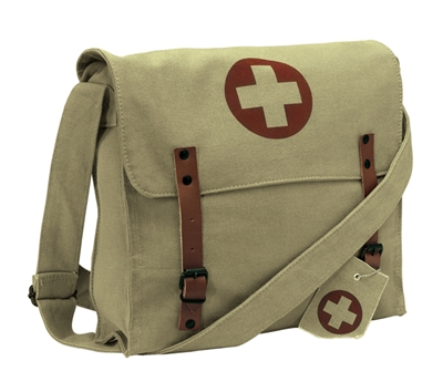 Rothco Khaki Vintage Canvas Medic Bag - 9121