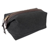 Rothco Charcoal Grey Canvas And Leather Travel Kit - 91262