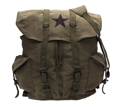 Rothco Olive Drab Vintage Star Back Pack - 9158