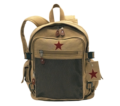 Rothco Khaki Vintage Star Backpack - 9165