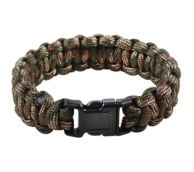 Rothco Green Camo Paracord Bracelet - 933