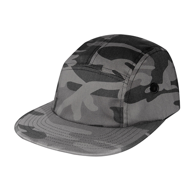 Rothco Black Camo 5 Panel Military Street Cap 95001