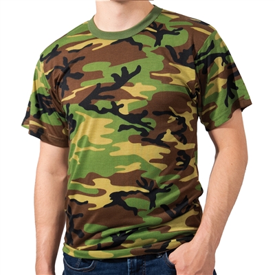 Rothco Woodland Camo Moisture Wicking T-Shirts 95025