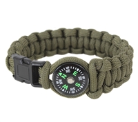 Rothco Olive Drab Paracord Compass Bracelet - 958