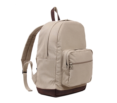 Rothco Khaki Vintage Canvas Teardrop Backpack - 9616