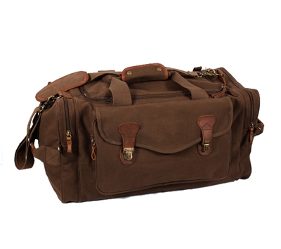 Rothco Brown Canvas Long Weekend Bag - 9689