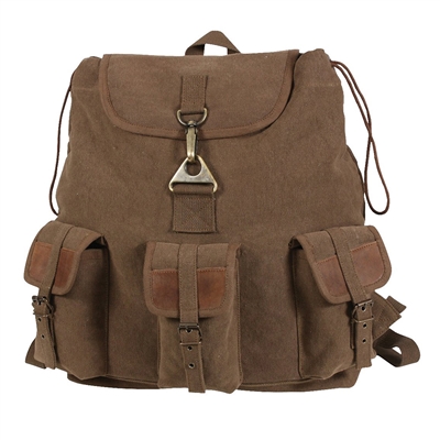 Rothco Brown Vintage Canvas Wayfarer Backpack - 9693