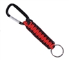 Rothco Red and Black Paracord Keychain with Carabiner - 9804