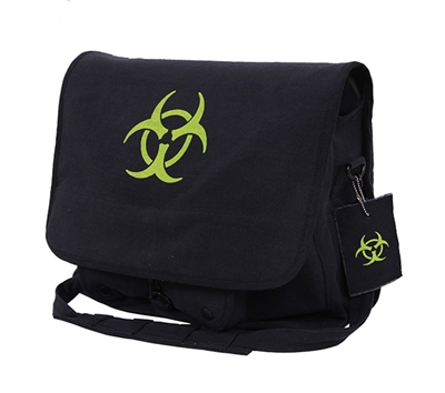 Rothco Black Vintage Bio-Hazard Shoulder Bag - 99139