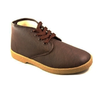 Zig-Zag Brown Leather Chukka Shoes - 7219