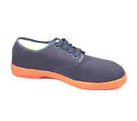 Zig-Zag Navy Sneaker with Red Sole - 7221