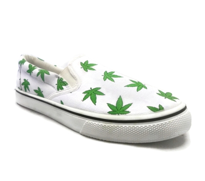 Zig-Zag Bud Print Slip on Shoes - 7239