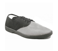 Zig-Zag Black and Gray Oxford Shoes - 7251