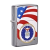 Zippo US Air Force Logo with Flag Lighter 17305