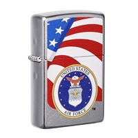 Zippo US Air Force Logo with Flag Lighter 17305