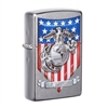 Zippo U.S. Marine Corps Logo with Flag Lighter 17322