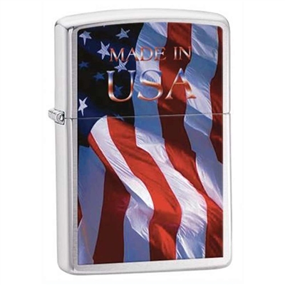 Zippo 24797 Made in the USA Flag Lighter