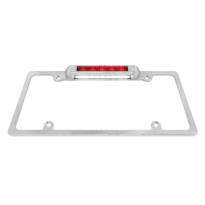 Deluxe License Plate Frame w/LED Third Brake Light