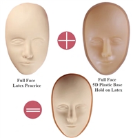 4 pcs x Full Face Latex + 1 pcs 5D Full Face Plastic Base to hold the Latex