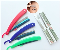 3 pcs Eyebrows Razor holder + 3 packs (30 pcs) Eyebrows / Pencil Sharpening Blades