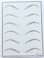 3 pcs x Pre Draw Eyebrows Latex Practice Pad