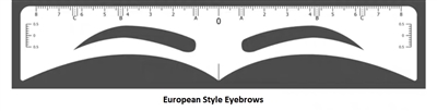 50 pcs x Disposable Eyebrows Stencil Rulers Stickers - European Style Eyebrows