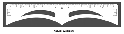 50 pcs x Disposable Eyebrows Stencil Rulers Stickers - Natural Eyebrows