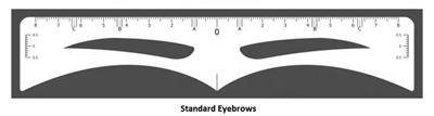 50 pcs x Disposable Eyebrows Stencil Rulers Stickers - Standard Eyebrows