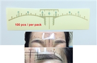 100 pcs x Disposable Eyebrows Rulers Stickers