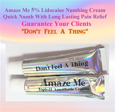 2 pcs x Amaze Me 5% Lidocaine Comfort Cream "DON'T FEEL A THING"