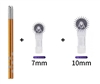 1 Pcs x Special Hand piece + Gamma Ray 5 pcs x 7mm + 5 pcs 10mm Ombre Shading Needles Roller