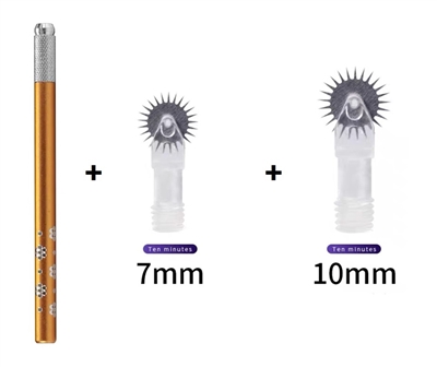 1 Pcs x Special Hand piece + Gamma Ray 5 pcs x 7mm + 5 pcs 10mm Ombre Shading Needles Roller