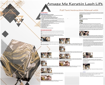 Amaze Me Premium Keratin Lash Lift Instruction Manual & Tips of Do & Don't