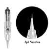 10 pcs x 3 pt Round Machine Needles (Black Tip)