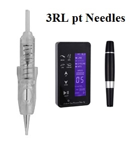 10 pcs X 3 PT ROUND MACHINE NEEDLES (For Micro Touch Pro Machine)