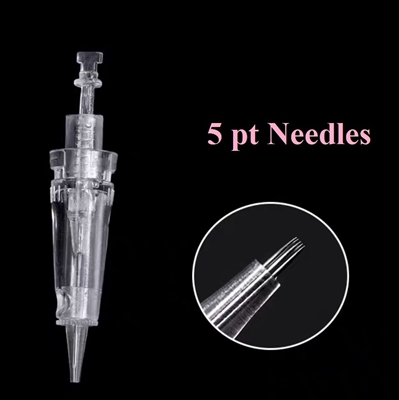 10 pcs x 5 pt Round Machine Needles ( T-Tip )