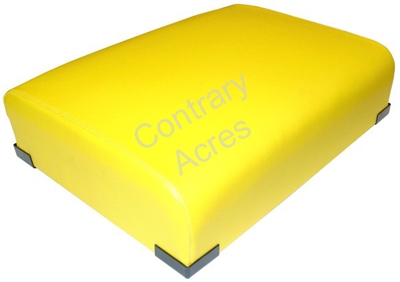 Bottom Seat Cushion, yellow vinyl with springs, like original! Fits John Deere 2 cylinder models     