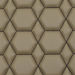 Diamond Hex Stitch - Tan Vinyl