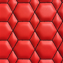 Diamond Hex Stitch - Red Vinyl