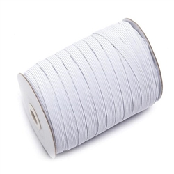 Flat Elastic - 1/2" - White - 150' Roll