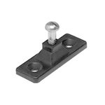 2 Hole Nylon Side Mount Black Deck Hinge