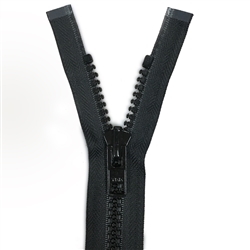 YKK #10 Vislon 54" Black Separating Zippers