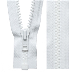 YKK #10 Vislon 84" White Separating Zippers