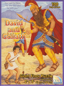 David and Goliath Floor Puzzle - 100 piece