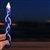 Blue and White Flat Beeswax Havdalah Candle