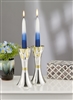 Blue and White Shabbat and Holiday Candles